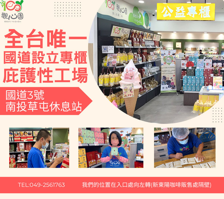 位於南投縣草屯鎮服務身心障礙者的